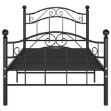 vidaXL Bedframe metaal zwart 90x200 cm