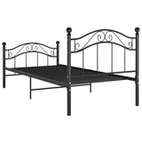 vidaXL Bedframe metaal zwart 90x200 cm