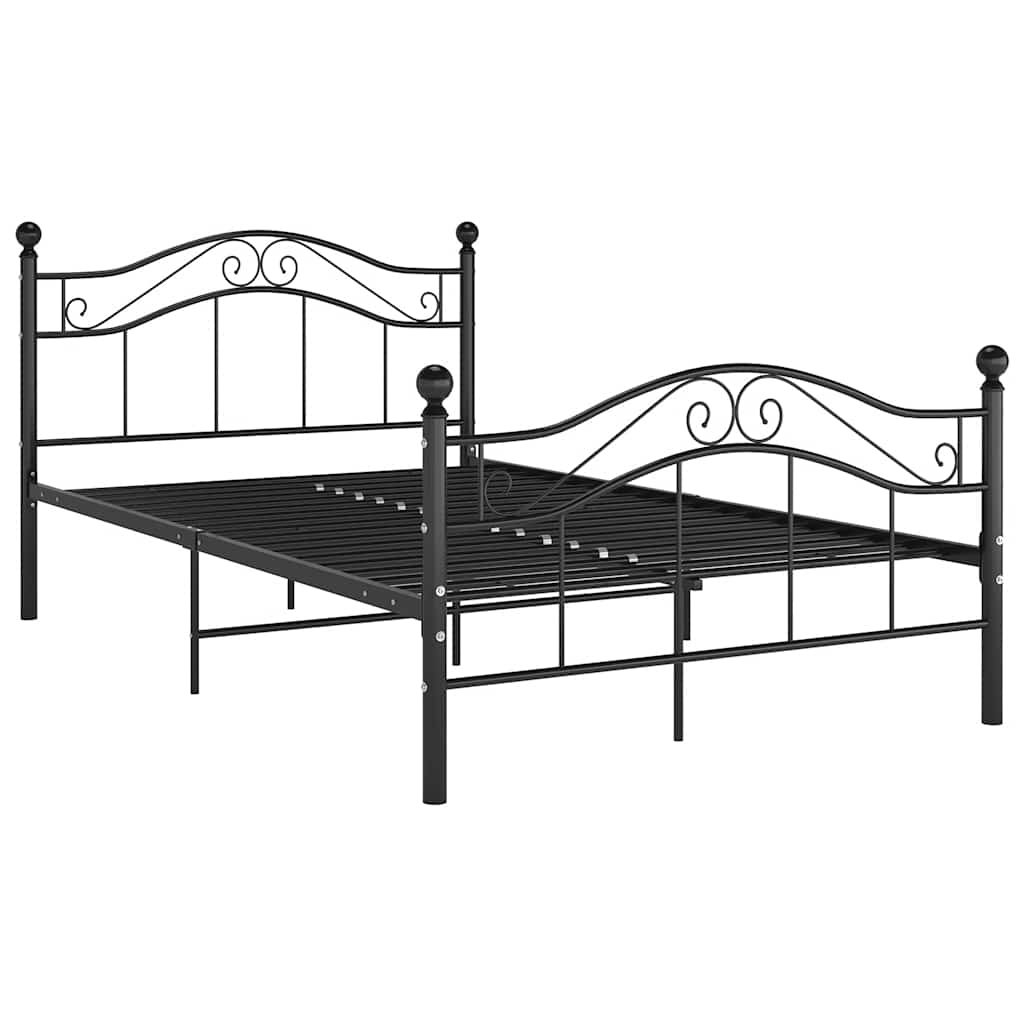 vidaXL Bedframe metaal zwart 120x200 cm