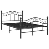 vidaXL Bedframe metaal zwart 120x200 cm