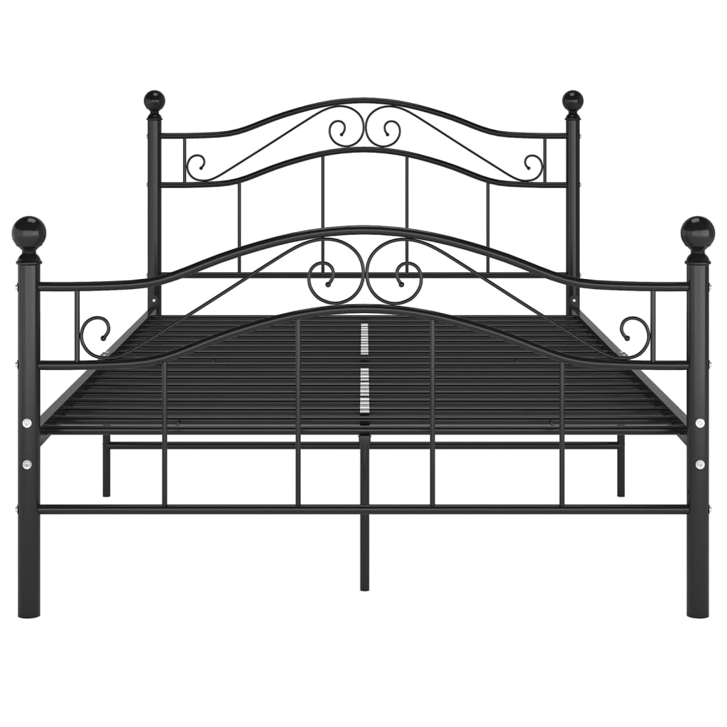 vidaXL Bedframe metaal zwart 120x200 cm