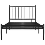 vidaXL Bedframe metaal zwart 90x200 cm