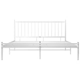 vidaXL Bedframe metaal wit 180x200 cm