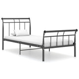 vidaXL Cadre de lit métal noir 100x200 cm