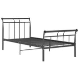 vidaXL Cadre de lit métal noir 100x200 cm