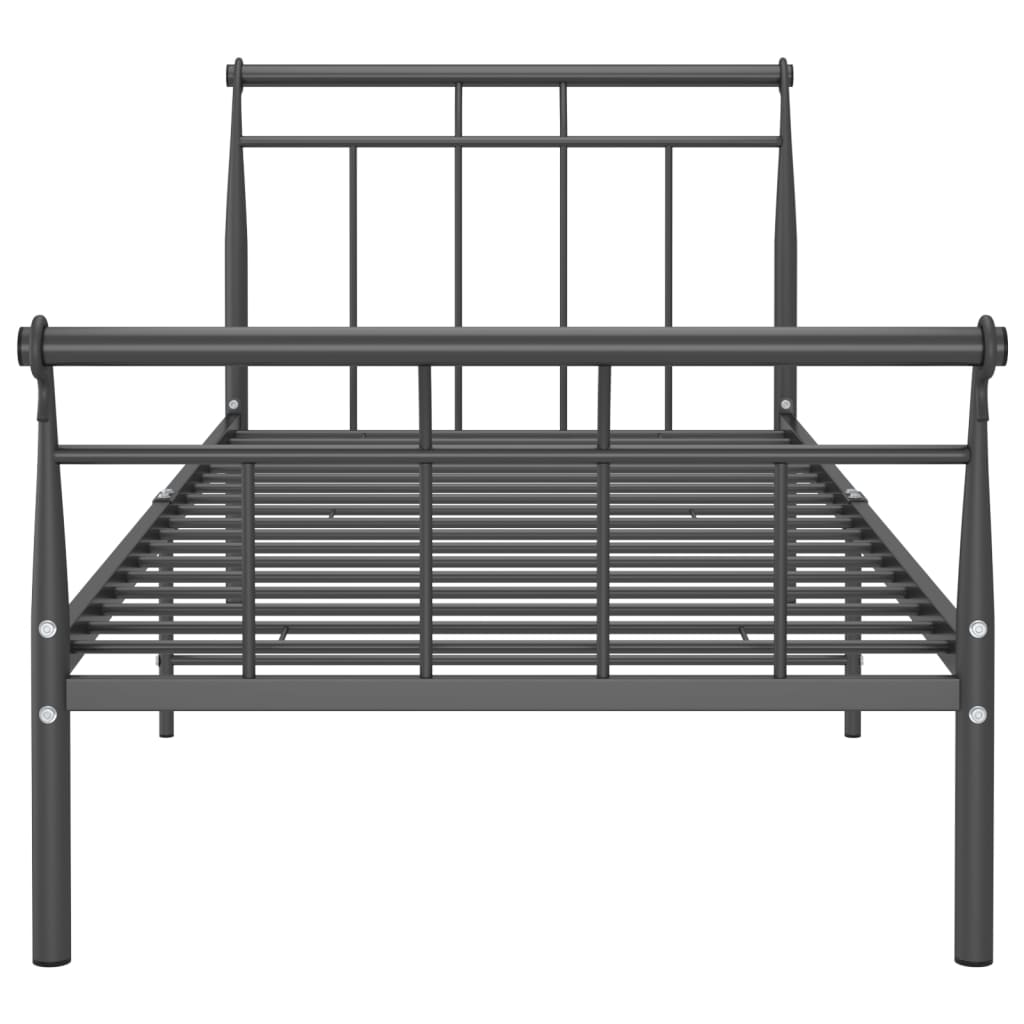 vidaXL Cadre de lit métal noir 100x200 cm