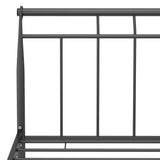 vidaXL Cadre de lit métal noir 100x200 cm