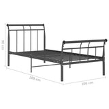 vidaXL Cadre de lit métal noir 100x200 cm