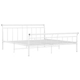 vidaXL Bedframe metaal wit 160x200 cm