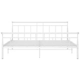 vidaXL Bedframe metaal wit 160x200 cm