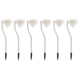 vidaXL Tuinlamp 6 st solar LED 9x7,8x29,5 cm