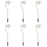 vidaXL Tuinlamp 6 st solar LED 9x7,8x29,5 cm