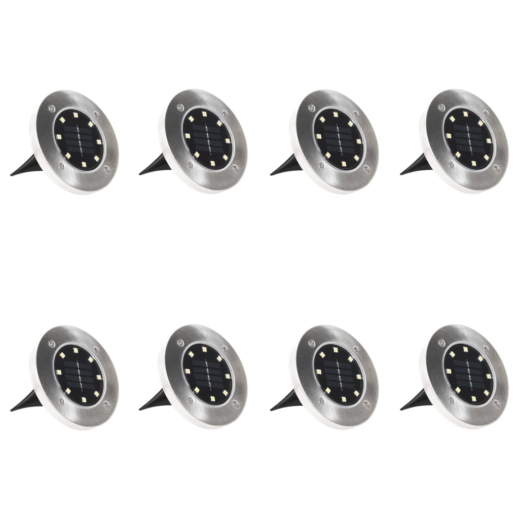 vidaXL Ground Lights 8 pcs solar LED RGB-colour