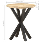 vidaXL Bijzettafel 48x48x56 cm massief mangohout