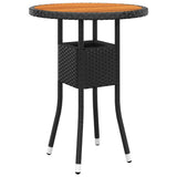vidaXL 3-Piece Garden Lounge Set Poly Rattan Black