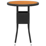 vidaXL 3-Piece Garden Lounge Set Poly Rattan Black