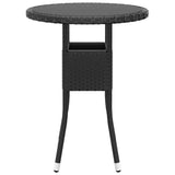 vidaXL 3-Piece Garden Lounge Set Poly Rattan Black