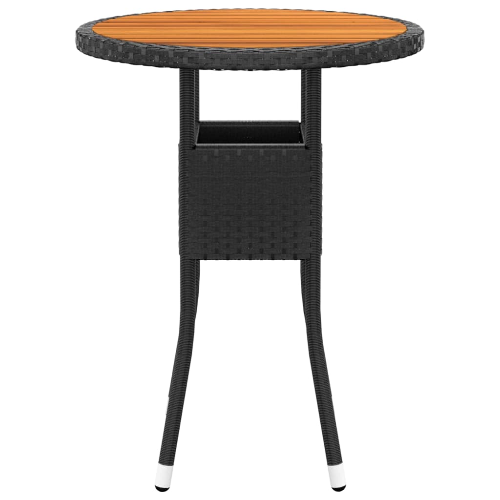 vidaXL 3-Piece Garden Lounge Set Poly Rattan Black