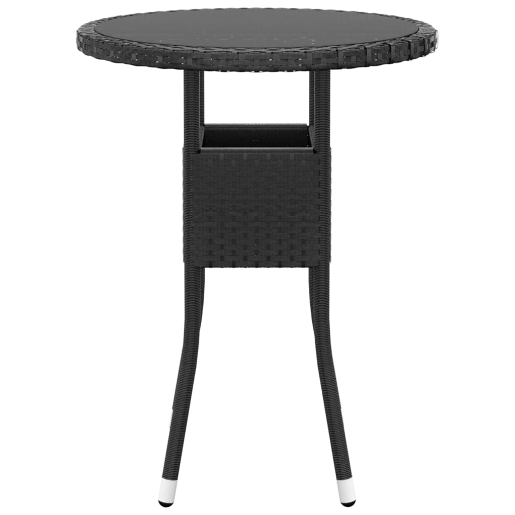 vidaXL 5-piece Lounge Set poly rattan black