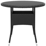 vidaXL 5-piece Garden Dining Set poly rattan black