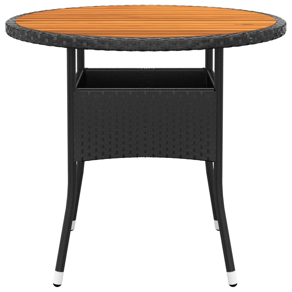 vidaXL 5-piece Garden Dining Set poly rattan black