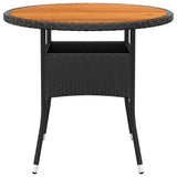 vidaXL 5-piece Garden Dining Set poly rattan black