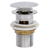 vidaXL Afvoer pop-up met overloop 6,4x6,4x9,1 cm chroomkleurig