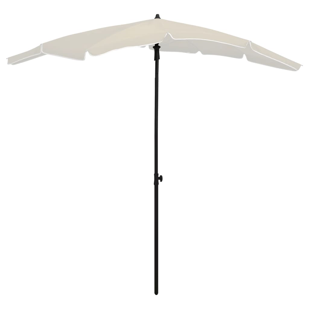 vidaXL Parasol met paal 200x130 cm zandkleurig