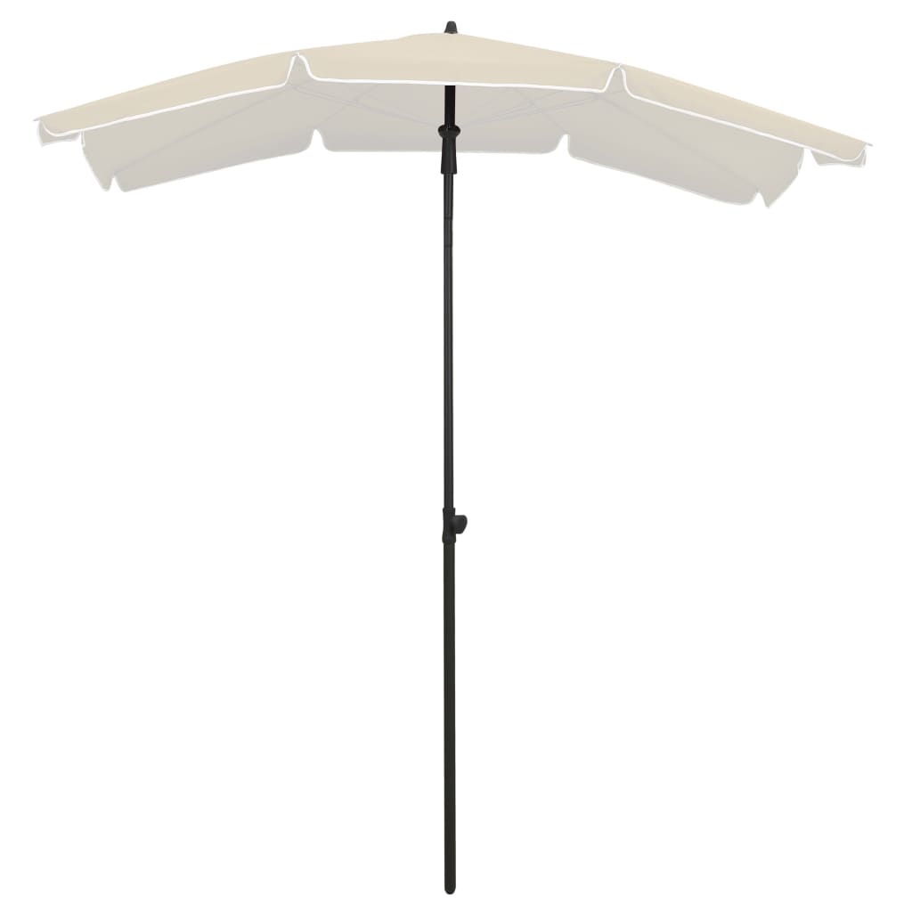 vidaXL Parasol met paal 200x130 cm zandkleurig
