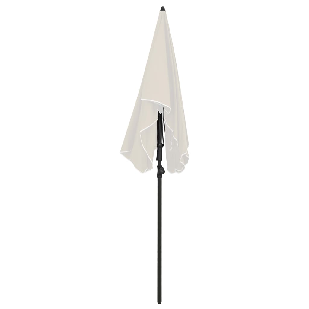 vidaXL Parasol met paal 200x130 cm zandkleurig