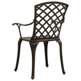 vidaXL Garden Chairs 2 pcs Cast Aluminum Bronze