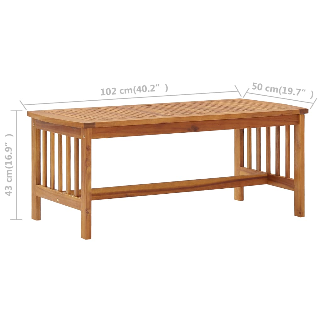 vidaXL 4-Piece Solid Acacia Wood Lounge Set