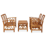 vidaXL 4-Piece Solid Acacia Wood Lounge Set