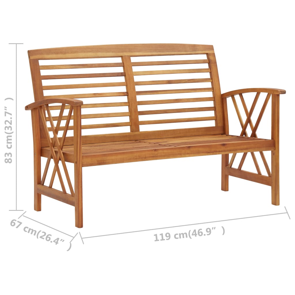vidaXL 4-Piece Solid Acacia Wood Lounge Set