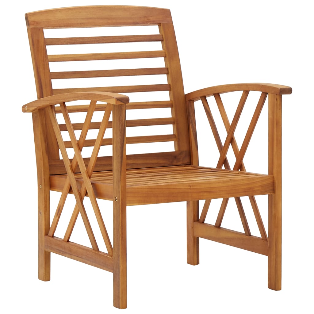 vidaXL 4-Piece Solid Acacia Wood Lounge Set