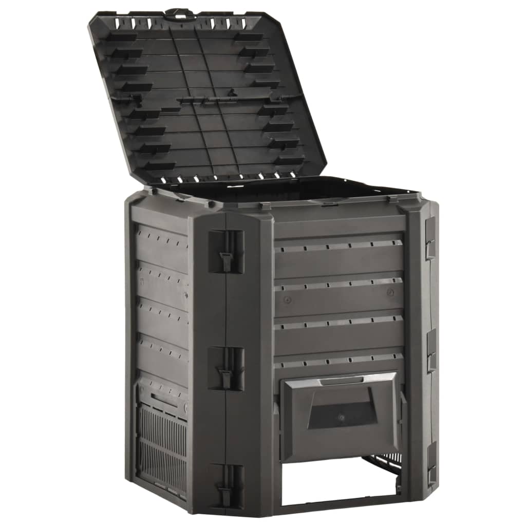 vidaXL Compostbak 380 L zwart