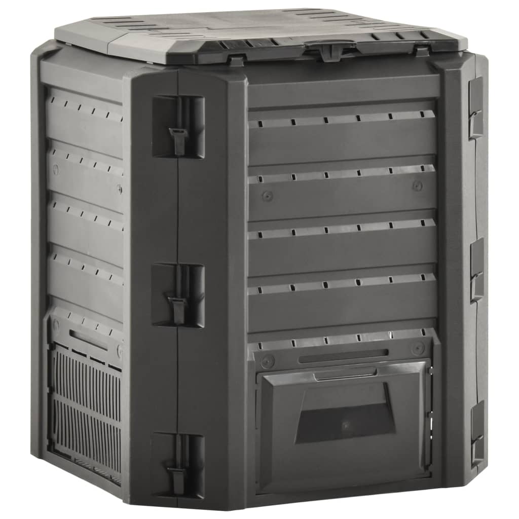 vidaXL Compostbak 380 L zwart