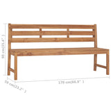 vidaXL Tuinbank 170 cm massief teakhout
