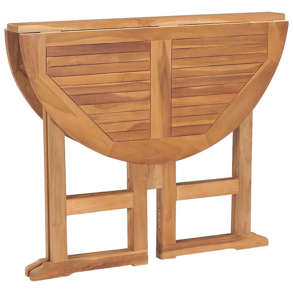 vidaXL Tuintafel inklapbaar Ø 90x75 cm massief teakhout
