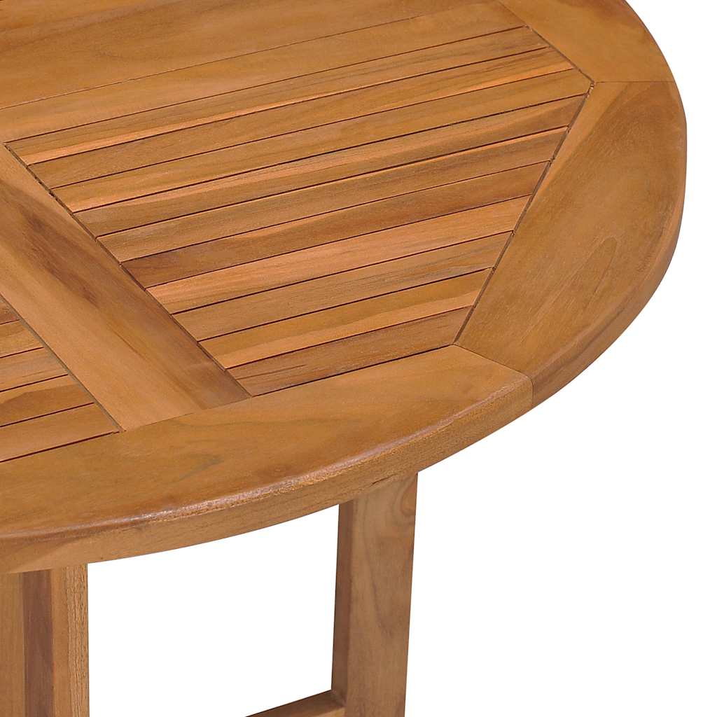 vidaXL Tuintafel inklapbaar Ø 90x75 cm massief teakhout