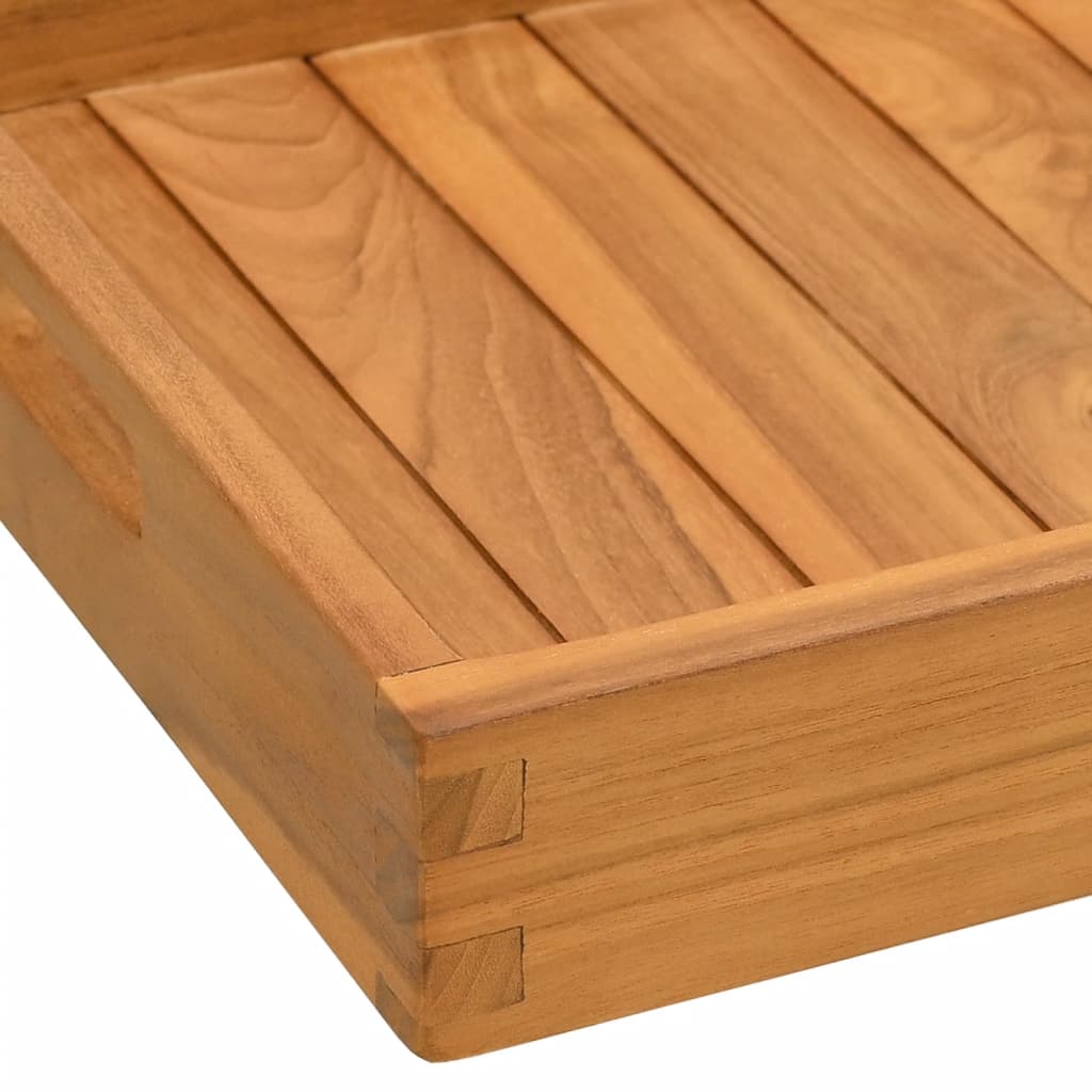 vidaXL Dienblad 60x35 cm massief teakhout