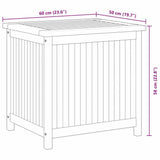 vidaXL Opbergbox 60x50x58 cm massief teakhout