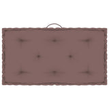 vidaXL Pallet Floor Cushion 73x40x7 cm cotton taupe