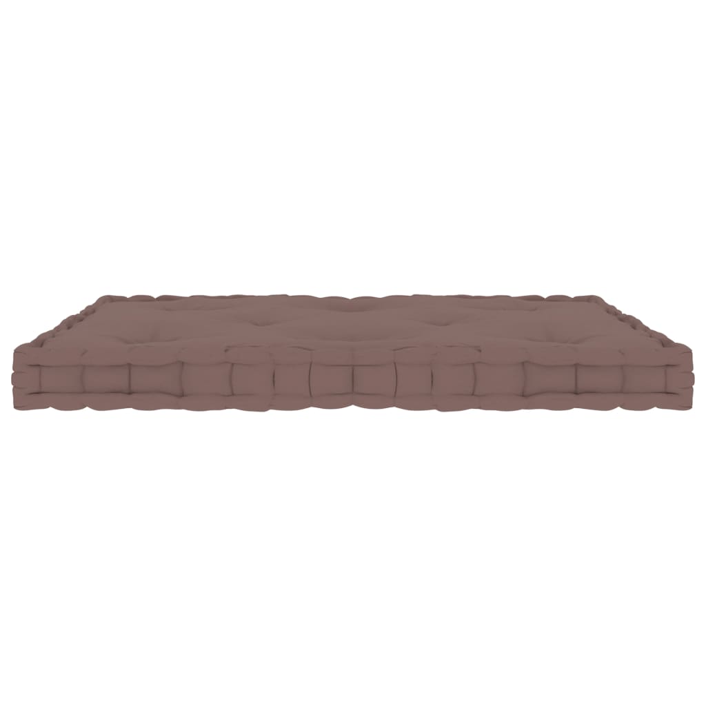 vidaXL Pallet Floor Cushion 73x40x7 cm cotton taupe