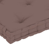 vidaXL Pallet Floor Cushion 73x40x7 cm cotton taupe