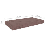 vidaXL Pallet Floor Cushion 73x40x7 cm cotton taupe