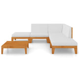 vidaXL 7-Piece Lounge Set with Cushions Solid Acacia Wood