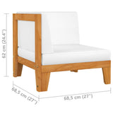 vidaXL 7-Piece Lounge Set with Cushions Solid Acacia Wood