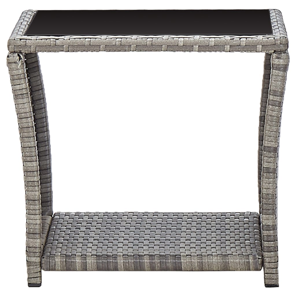 vidaXL 3-Piece Lounge Set with Cushions Poly Rattan Grey