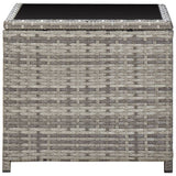 vidaXL 3-Piece Lounge Set with Cushions Poly Rattan Grey